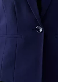 Plus Seamed One Button Blazer