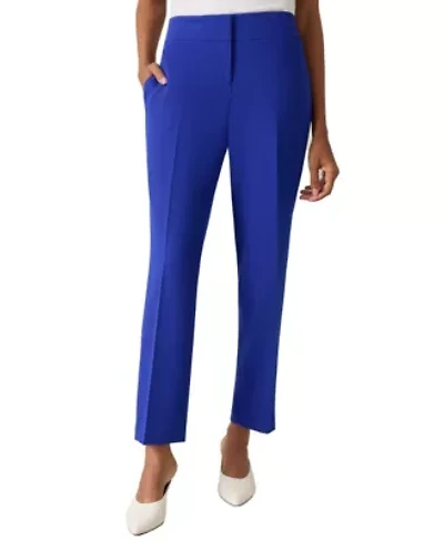 Women's Stretch Crepe Fly Front Slim Pant