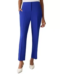 Women's Stretch Crepe Fly Front Slim Pant