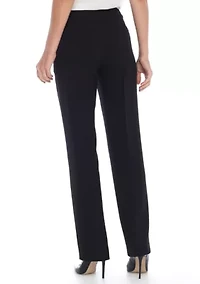 Women's Stretch Crepe Fly Front Slim Pant