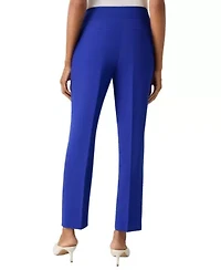 Women's Stretch Crepe Fly Front Slim Pant