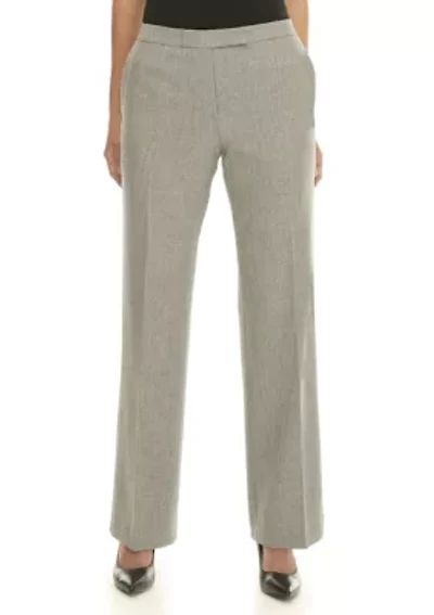Women's Stretch Crepe Tab Front Trouser Pants