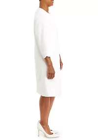 Petite Long Sleeve Scallop Edge Duster Jacket