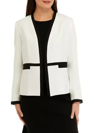 Petite Framed Stretch Crepe Cardigan