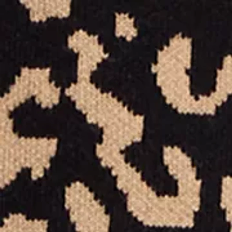 Plus Long Sleeve Notch Collar Leopard Coatigan