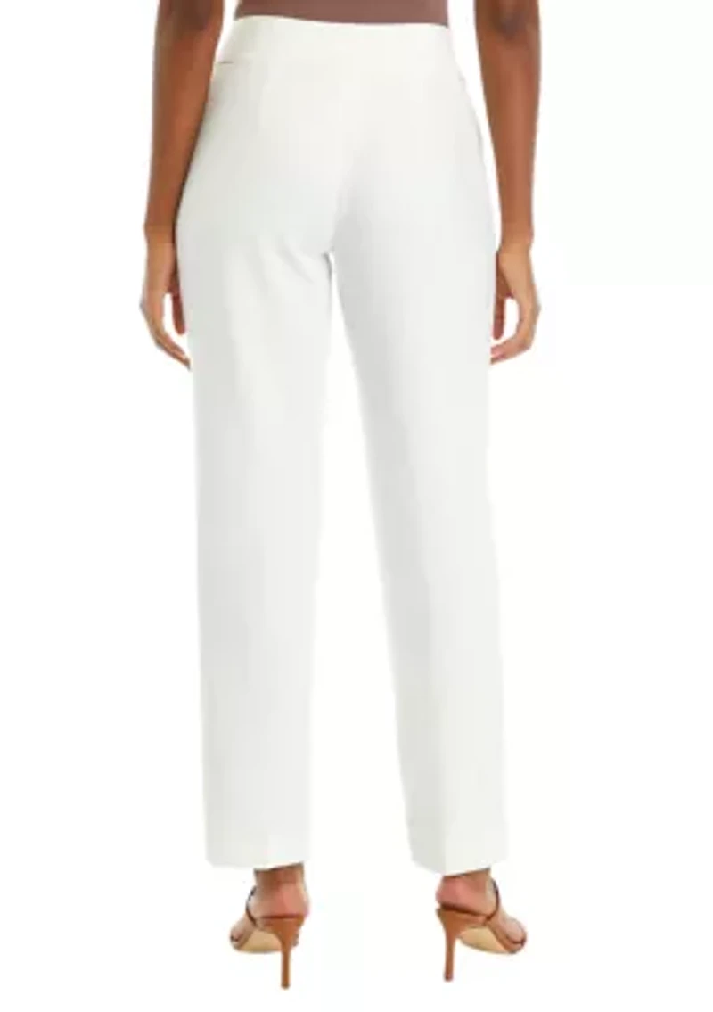 Petite Fly Front Extend Tab Trouser Pants