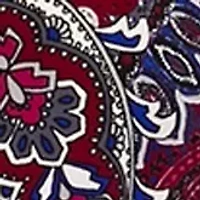 Petite Sleeveless Pleated Printed Top