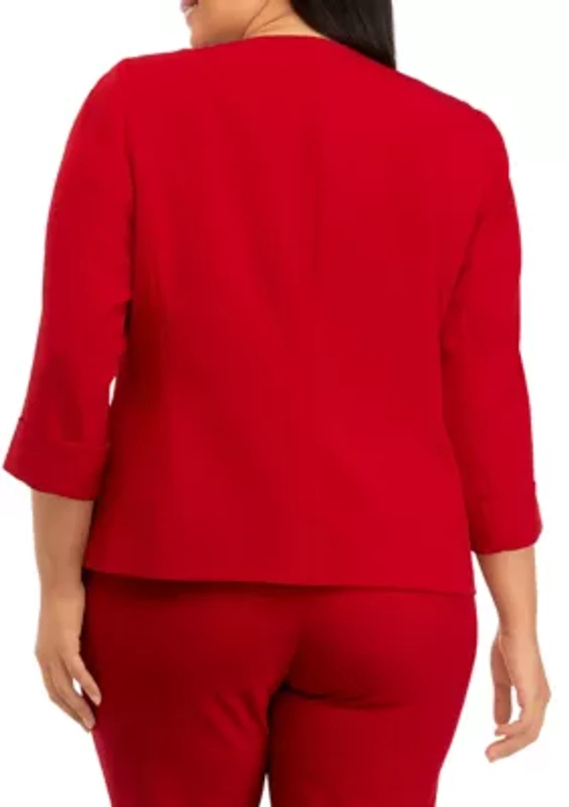 Plus Roll Cuff Fire Red Jacket