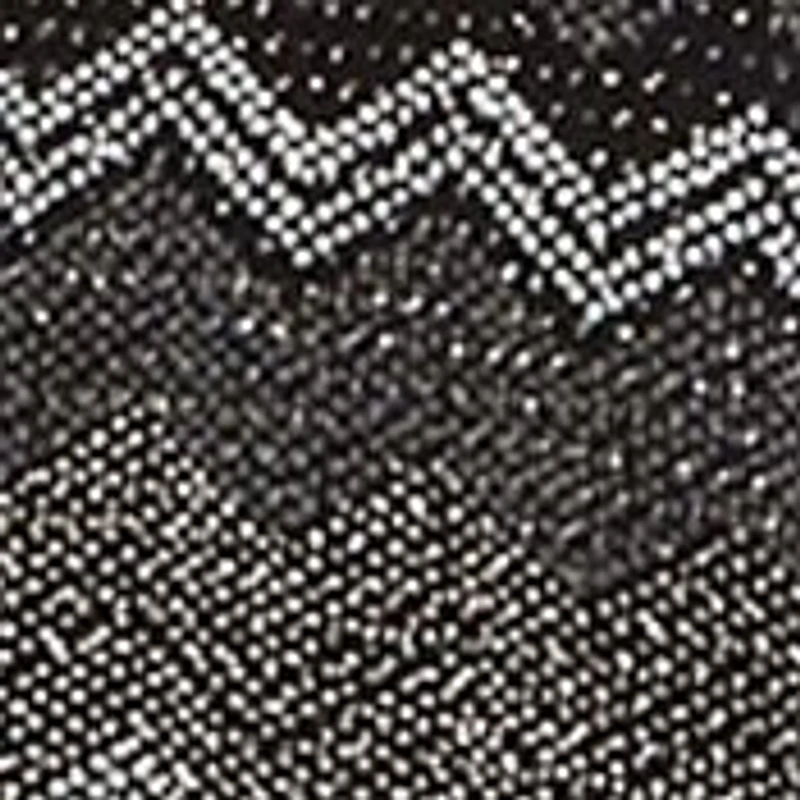 Petite Long Sleeve Side Knot Chevron Print Knit Top