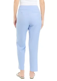 Petite Fly Front Slim Pants