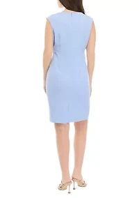 Petite Sheath Dress with Cut Out