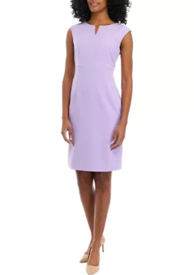 Petite Sheath Dress with Cutout