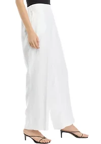 Women's Linen Blend Pull On Pants