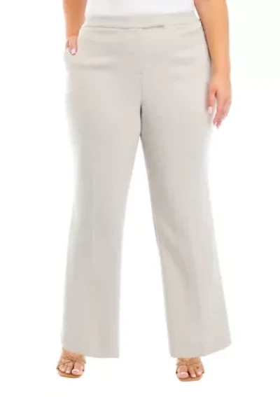 Plus Fly Front Extend Tab Trouser Pants