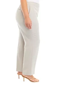 Plus Fly Front Extend Tab Trouser Pants