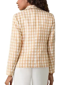 Petite Faux Double Breasted Stitched Suit Separate Jacket