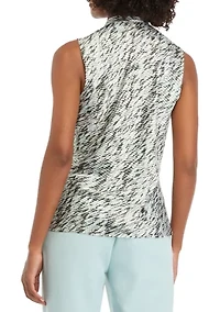 Women's Sleeveless Tie Front Blouse