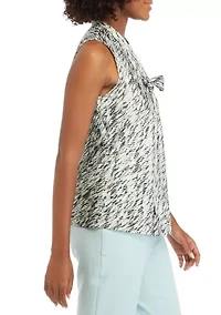 Women's Sleeveless Tie Front Blouse