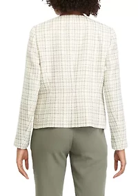 Women's Printed Blazer with Piping