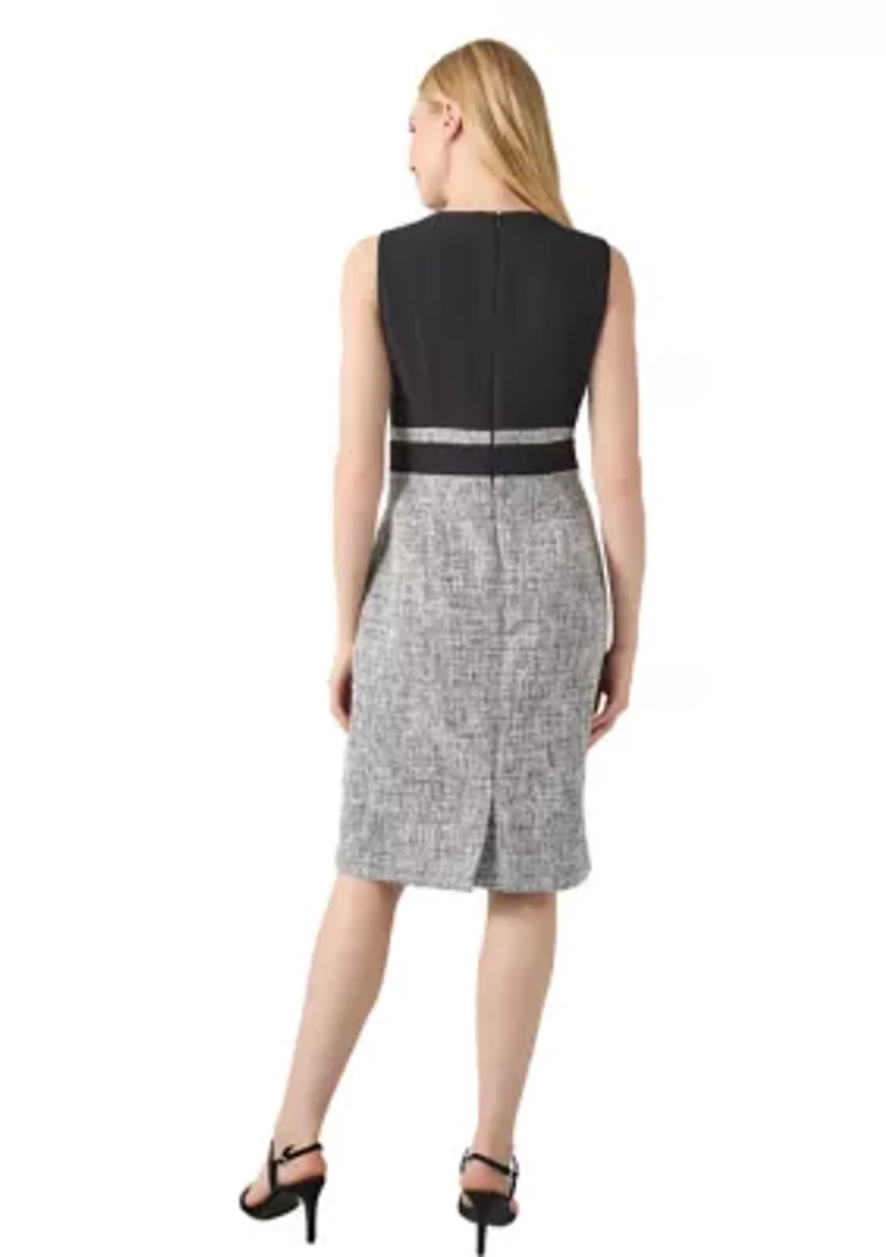 Women's Color Blocked Printed Sheath Dress