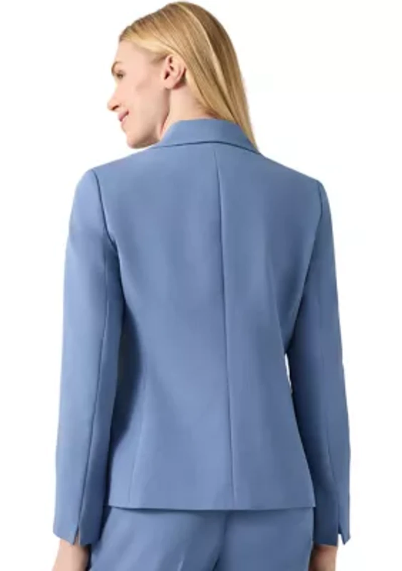 Petite One Button Notch Collar Jacket