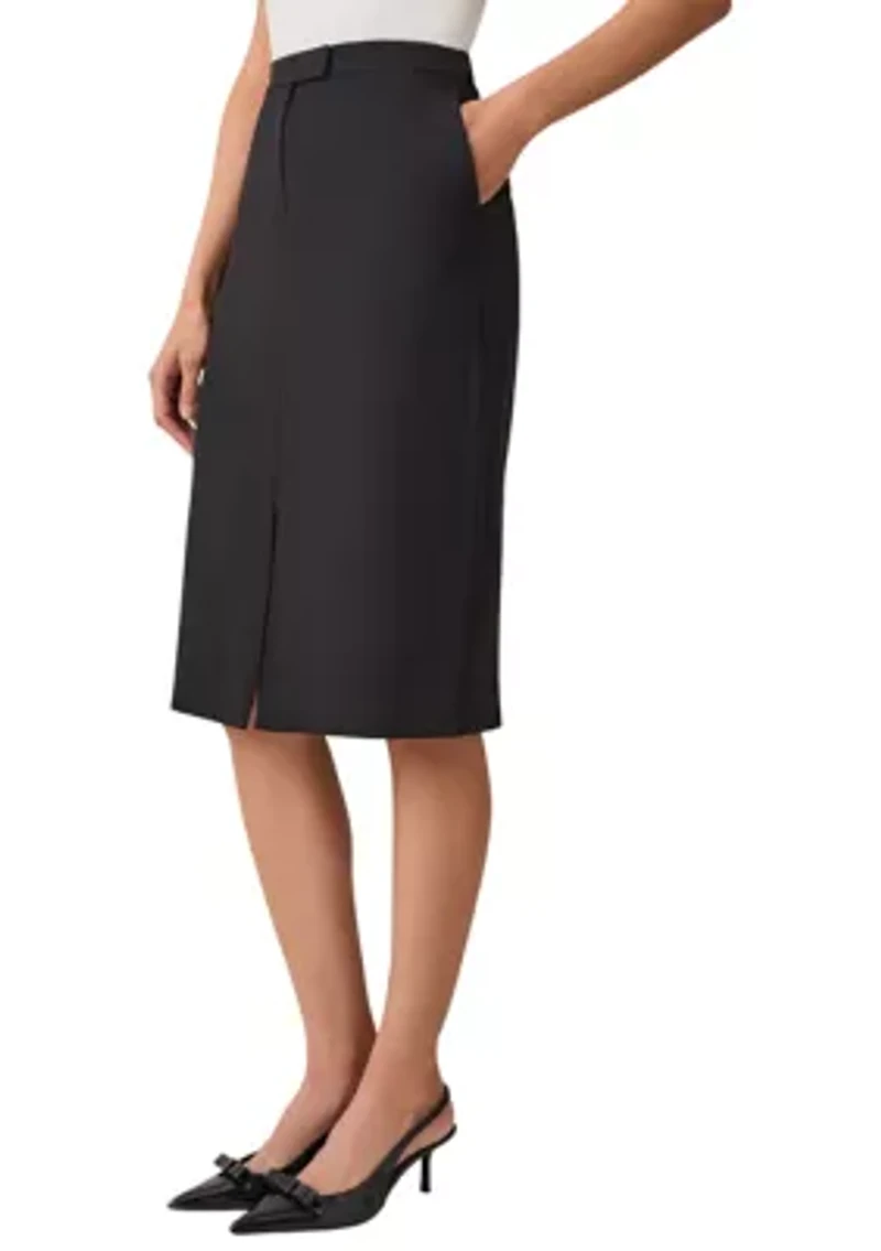 Women's Fly Front Extended Tab Skimmer Skirt