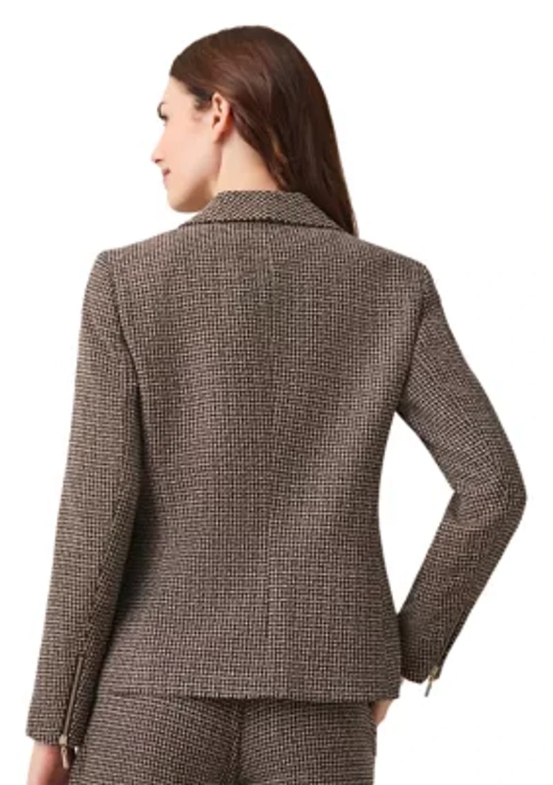 Petite One Button Shawl Collar Jacket