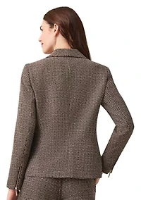 Petite One Button Shawl Collar Jacket