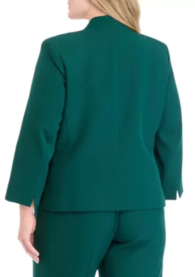 Plus One Button Panel Seamed Jacket