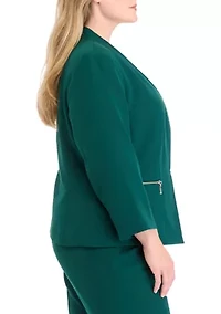 Plus One Button Panel Seamed Jacket