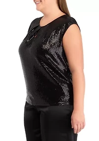 Plus Keyhole Cami with Cap Sleeves
