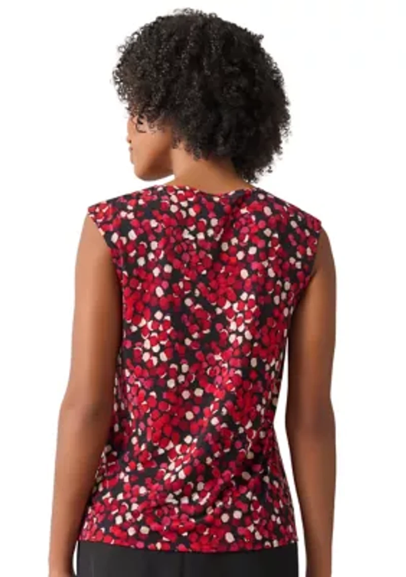 Women's Sleeveless Printed Blouse