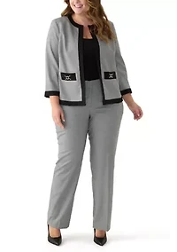 Plus Framed Jacket with Welt Pockets