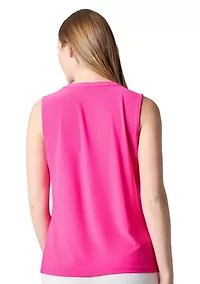 Women's Pleated Neck Knit Top