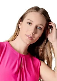 Women's Pleated Neck Knit Top