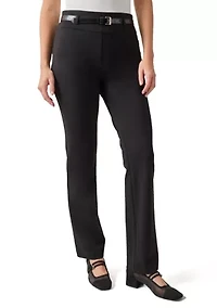 Women's High Rise Pull On Pants with Belt