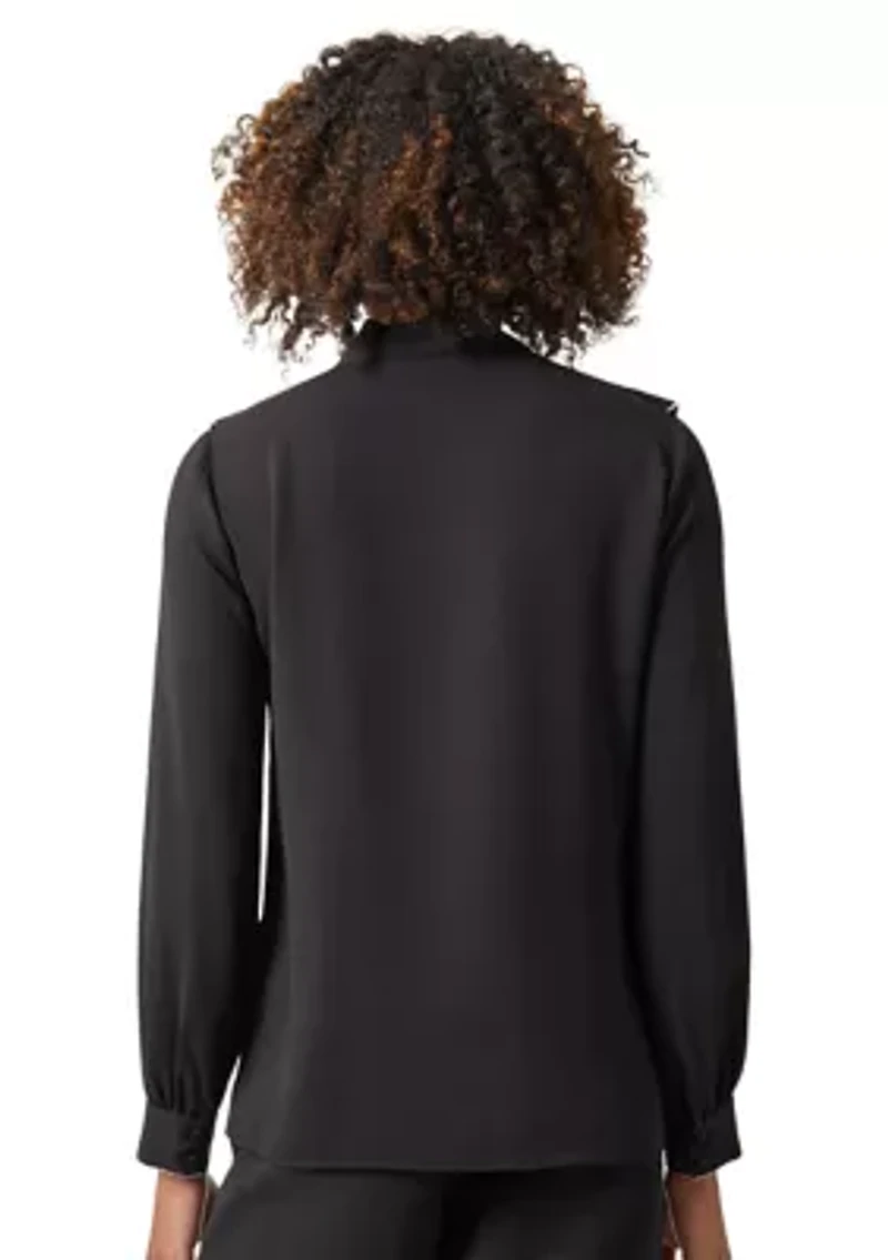 Women's Long Sleeve Ruffle Blouse