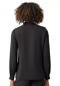 Women's Long Sleeve Ruffle Blouse