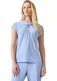 Petite Keyhole Scrunch Top