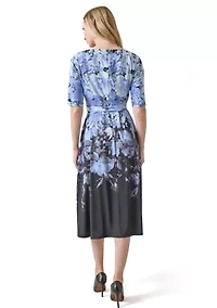 Women's Printed Fit and Flare Dress
