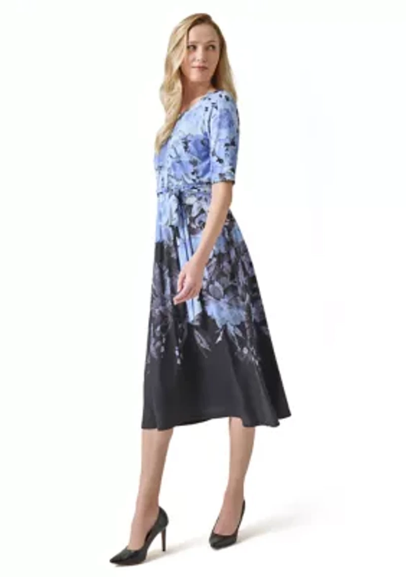 Women's Printed Fit and Flare Dress