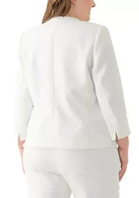 Plus One Button Wing Lapel Jacket