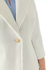 Plus One Button Wing Lapel Jacket