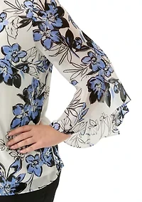 Plus Ruffle Sleeve Blouse