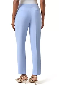 Women's Mid Rise Fly Front Slim Pants