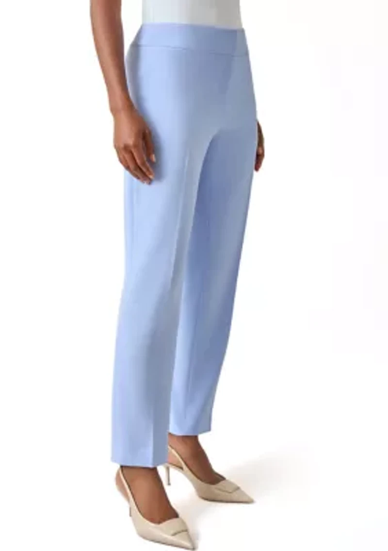 Women's Mid Rise Fly Front Slim Pants