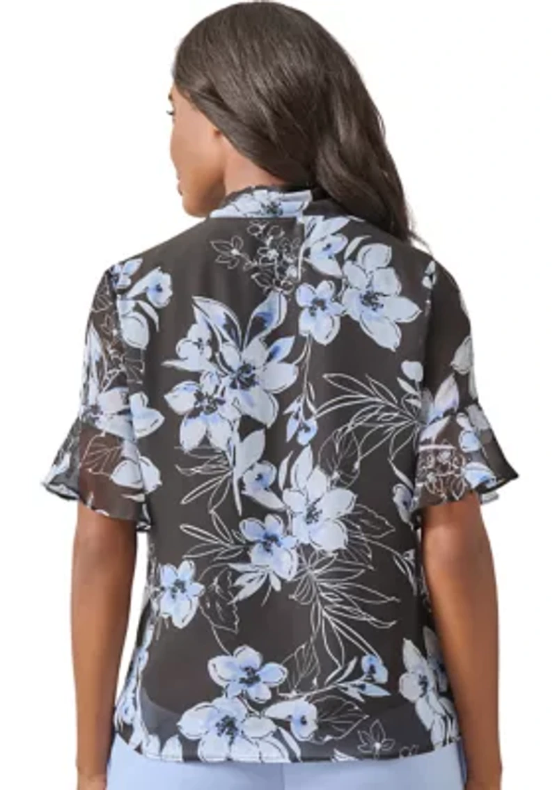 Women's Tie Neck Blouse