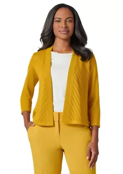 Women's Diagonal Stitch Short Cardigan