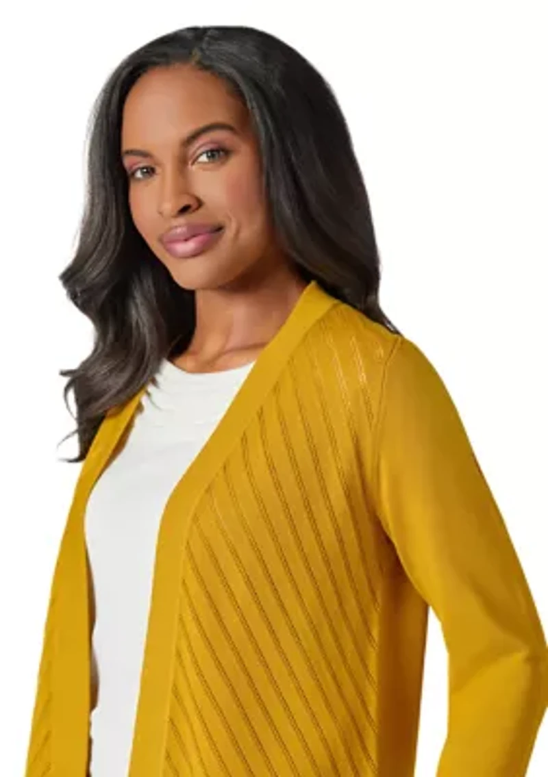 Women's Diagonal Stitch Short Cardigan