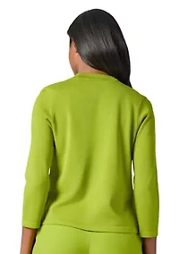 Petite Diagonal Stitch Short Cardigan